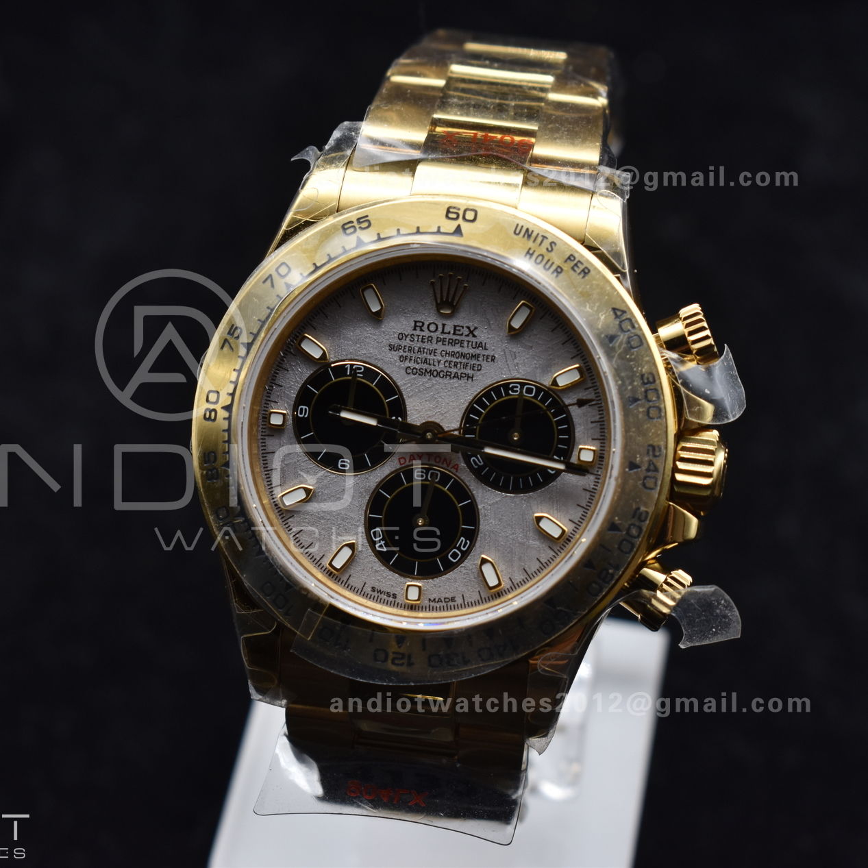 Daytona 116505 QF 1:1 Best Edition Meteorite Dial on RG Bracelet SH4130 V3 (Gain Weight)